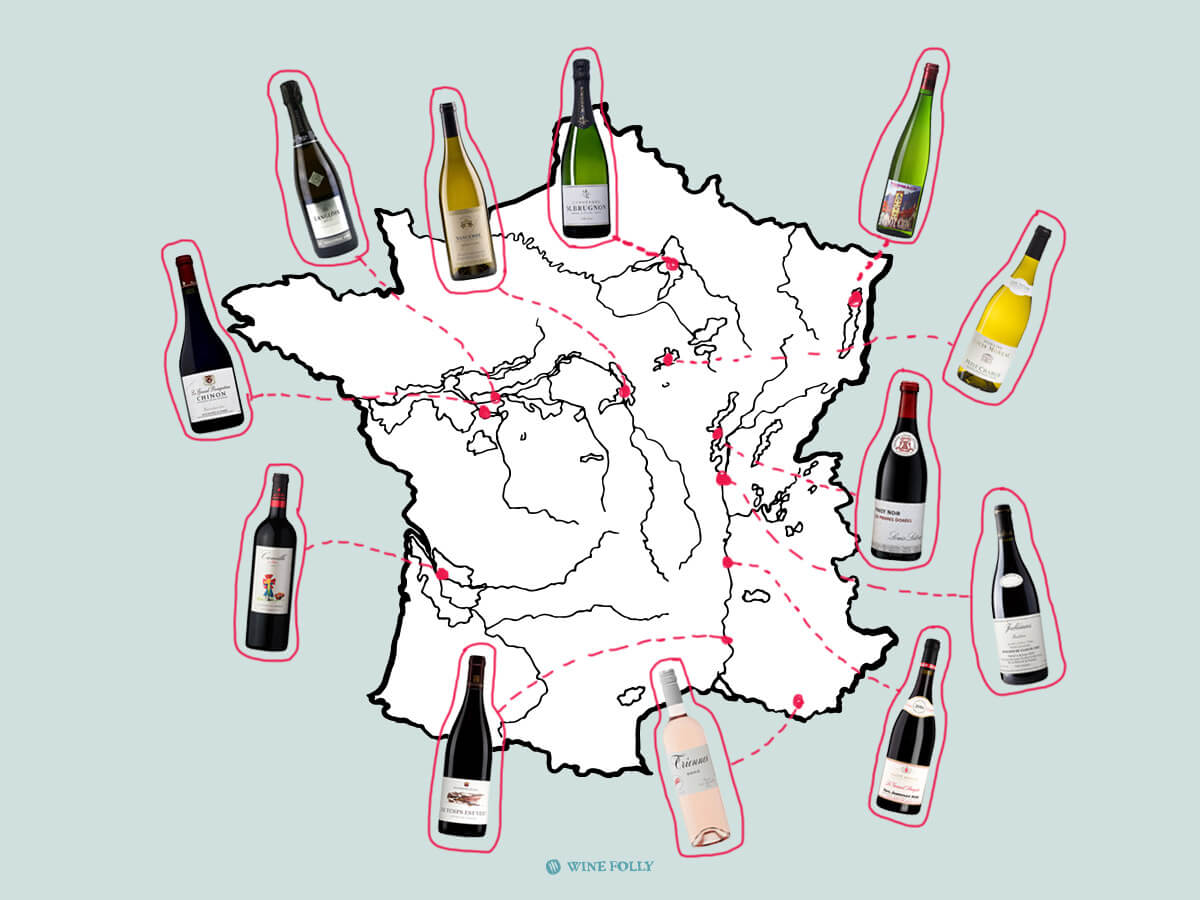 French Wines Discover 12-pack Map