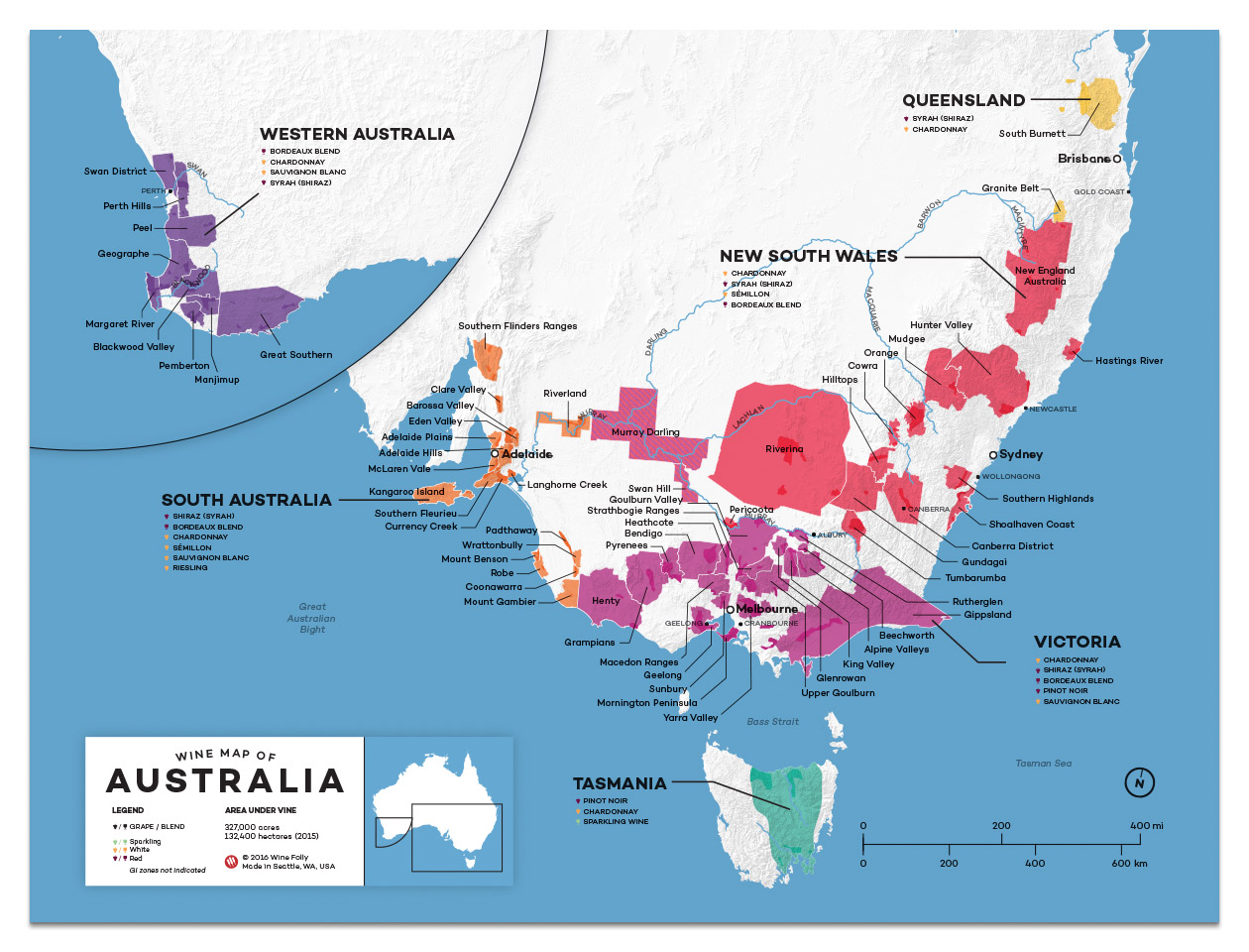 Australia's Wine Region (Map) | Wine Folly