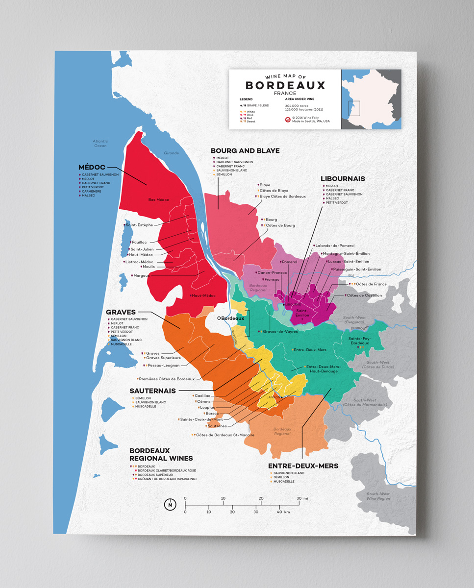 map of france bordeaux region Bordeaux Wine 101 The Wines And The Region Wine Folly map of france bordeaux region