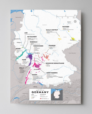 12x16 Germany wine map by Wine Folly