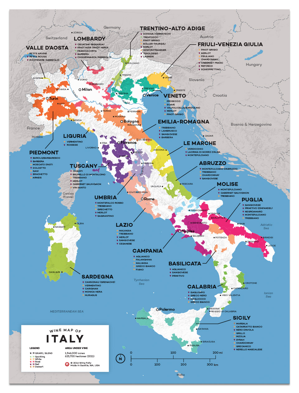 Map Of Italian Wine Regions Wine Folly