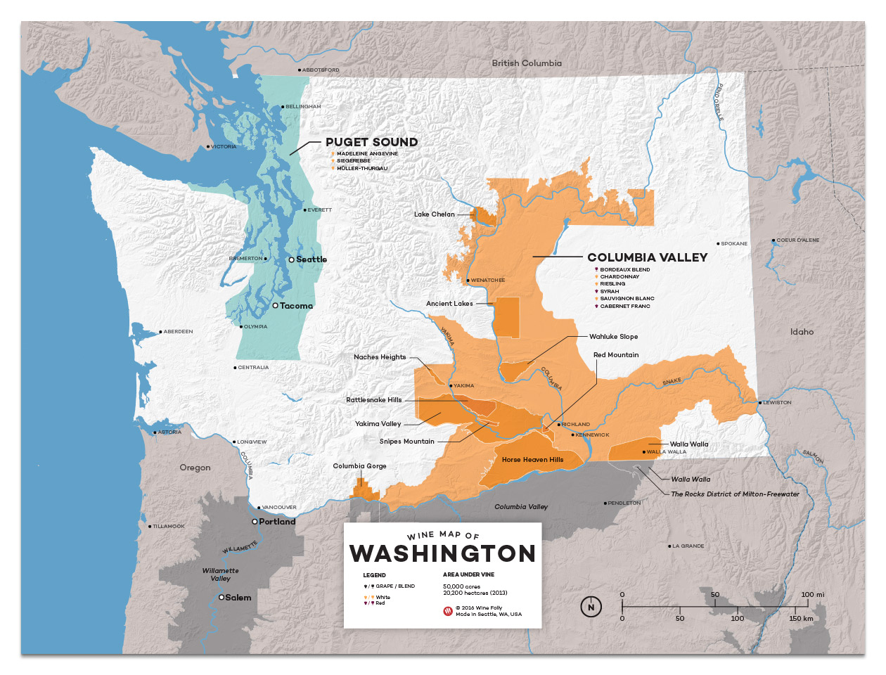 Columbia Valley Washington Map Columbia Valley: Washington's Biggest Wine Region | Wine Folly