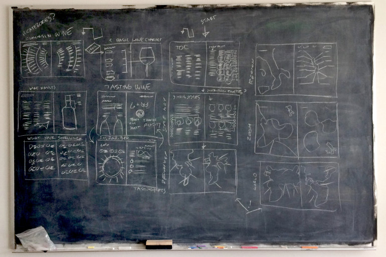 Thumbnails of the infographic book - planning for Wine Folly Book