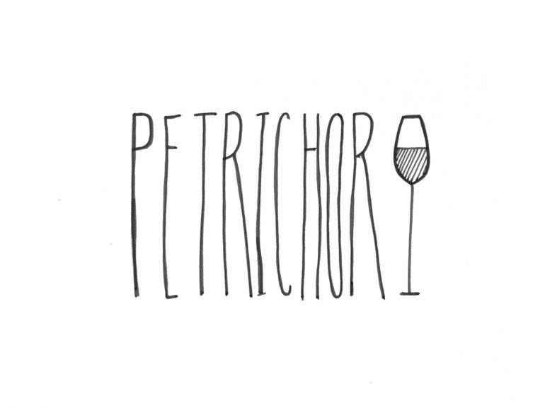 Petrichor typography hand illustration