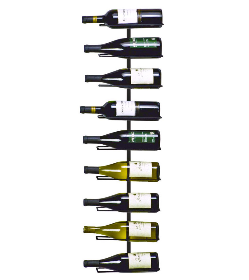 Wall-mount 9 bottle rack