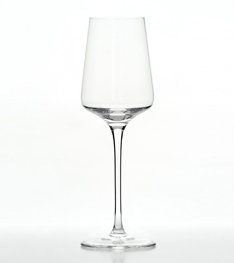 Set of 6 Austrian 12.85 ounce crystal white wine glasses