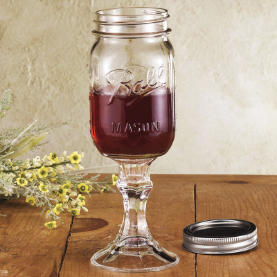 Mason Jar Wine Glasses