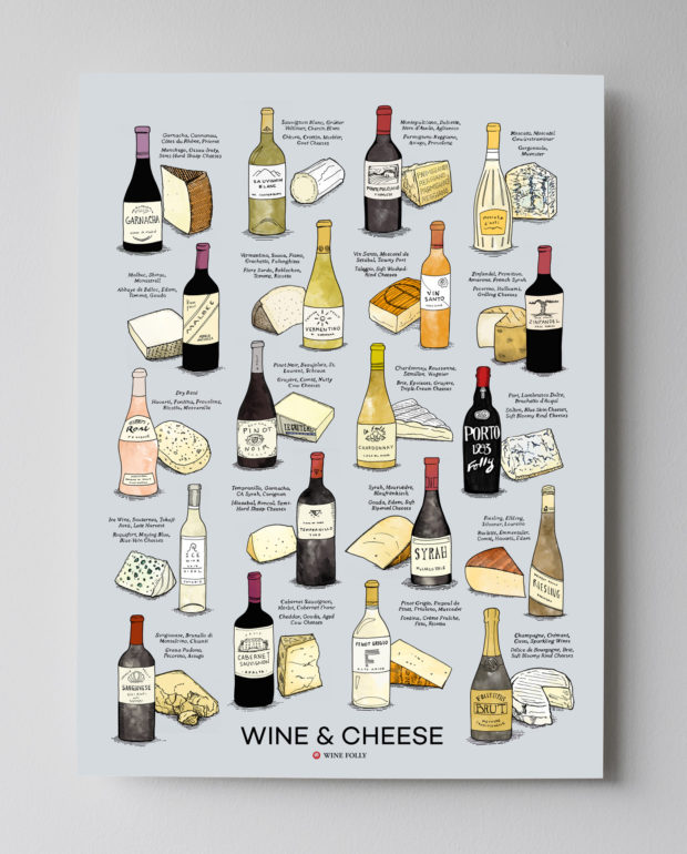 Wine and Cheese Poster (18x24) by Wine Folly