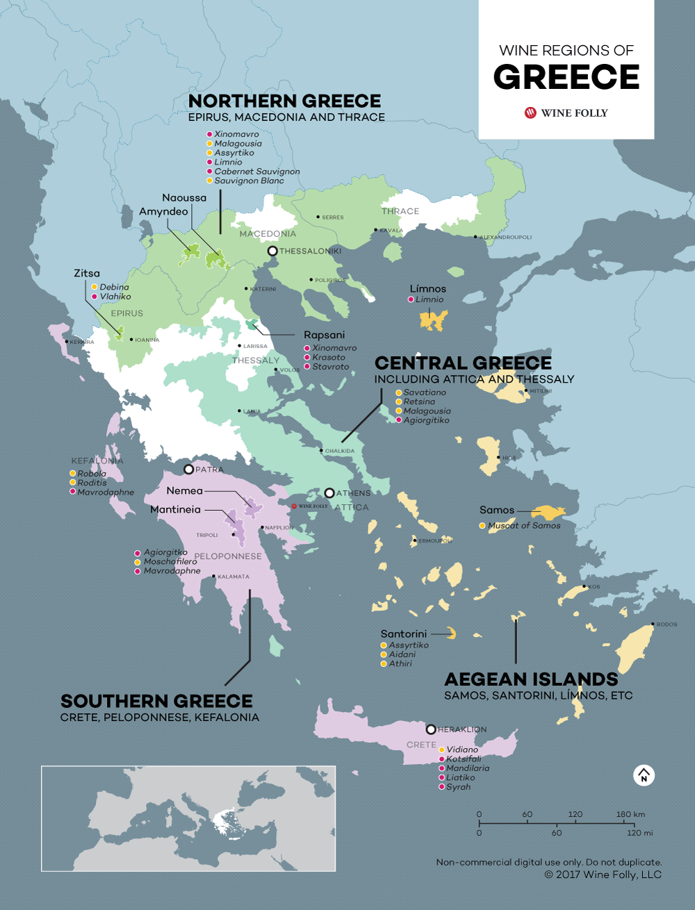 Wine Map Of Greece The Wine Regions of Greece (Maps) | Wine Folly