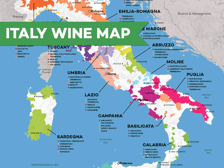 Map Of Italian Wine Regions Wine Folly Map Of Italian Wine Regions Wine Folly