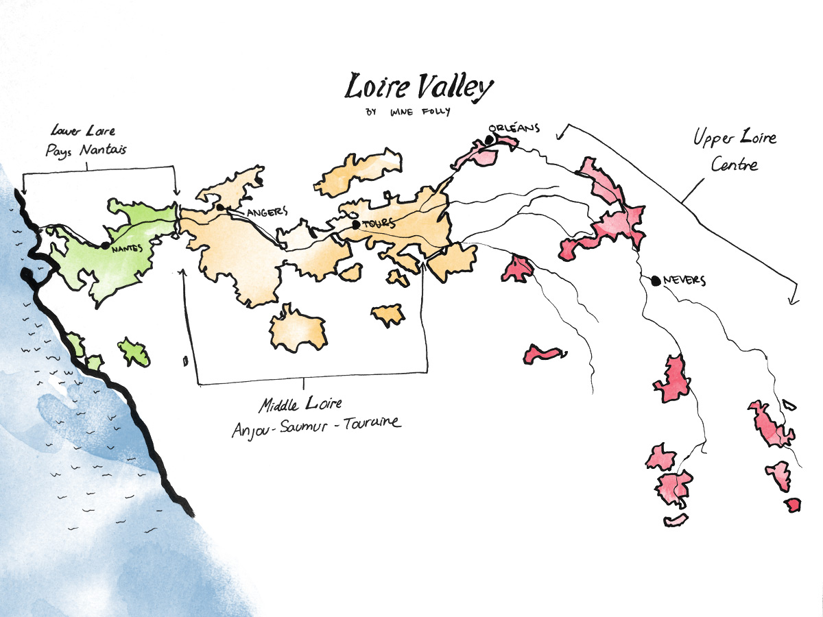 loire valley wine maps