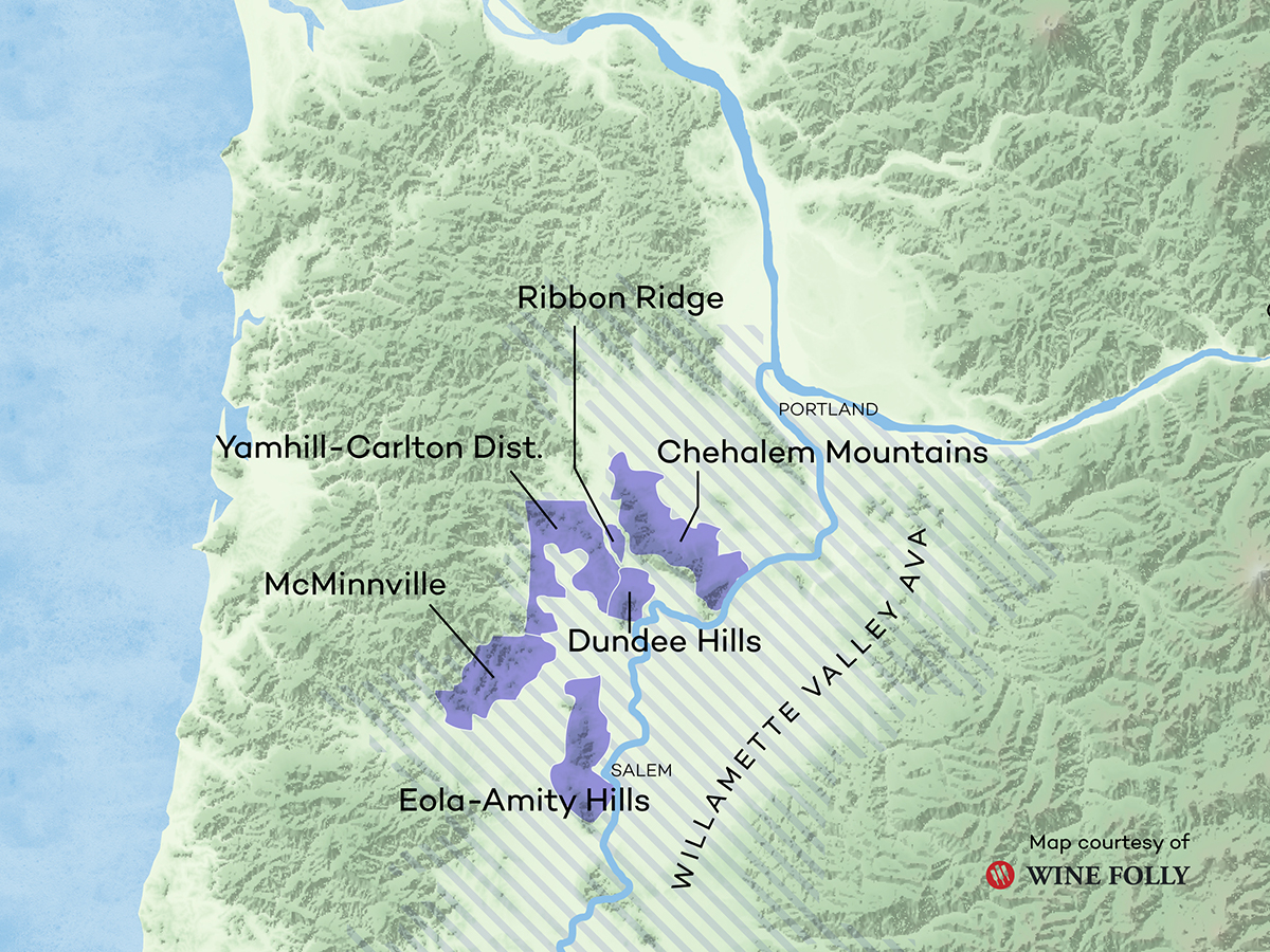 best wine maps oregon