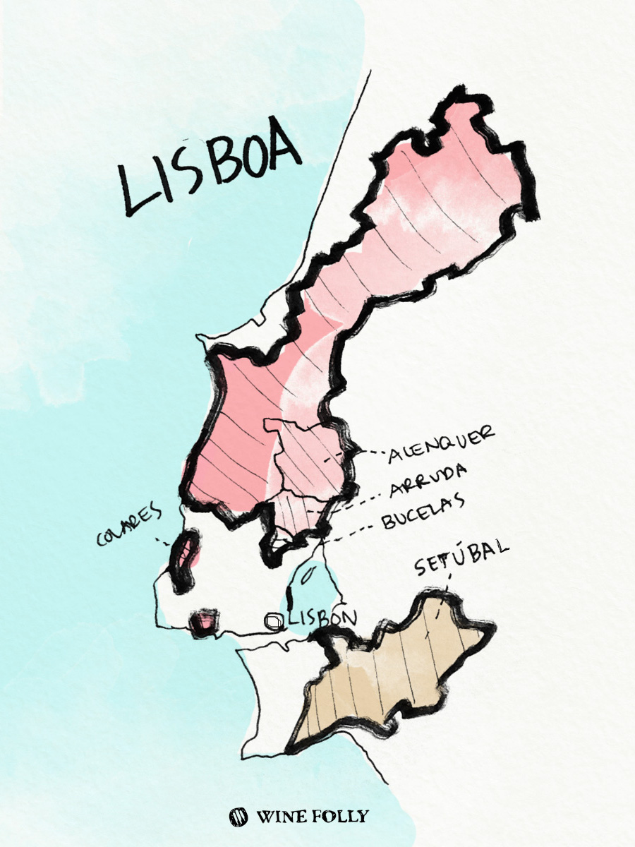 Algarve Map of Vineyards Wine Regions