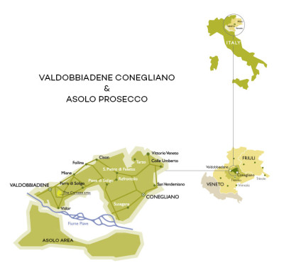 Prosecco and Valdobbiadene wine region