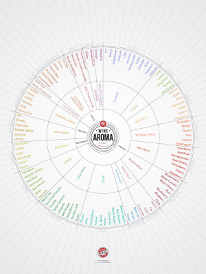 Wine Aroma Flavor Chart Wheel by Wine Folly