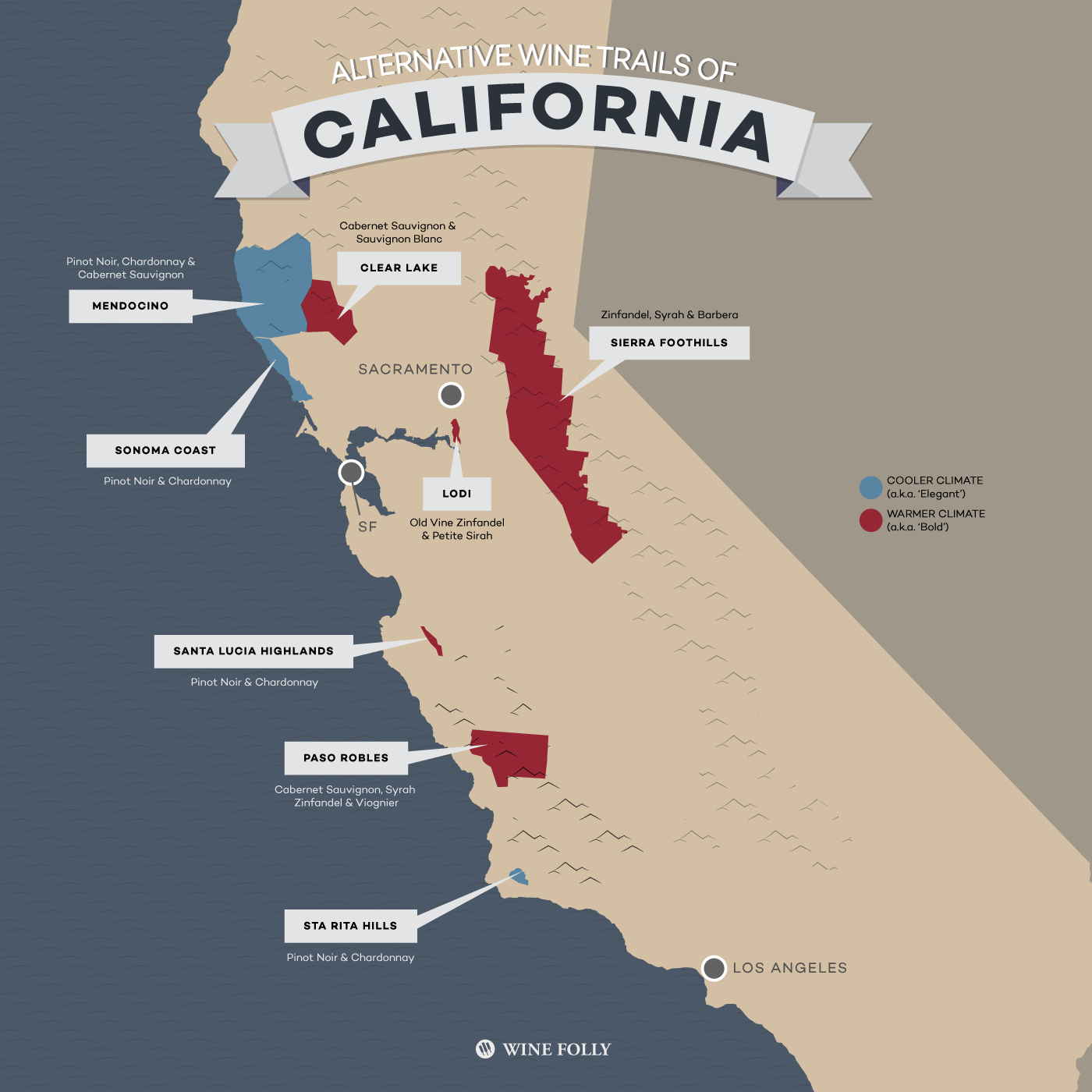 santa lucia highlands map 8 Alternative Wine Trails Of California Wine Folly santa lucia highlands map