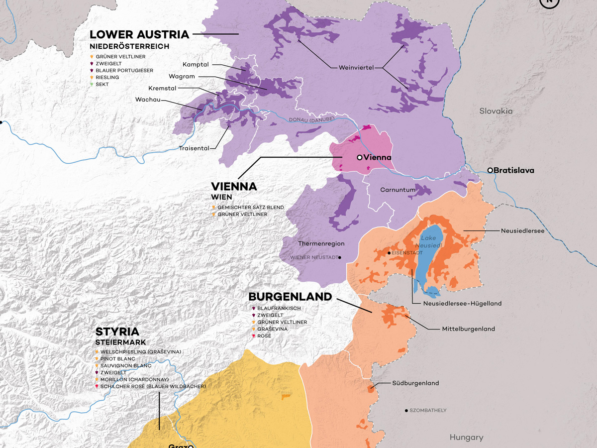 Austria Wine Map By Wine Folly 