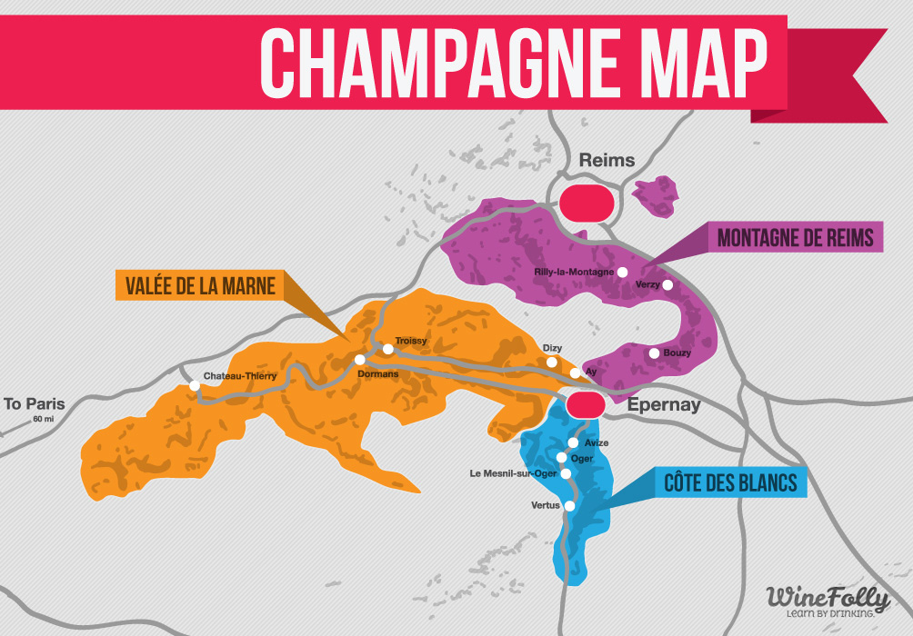 Champagne Map Infographic Wine Folly