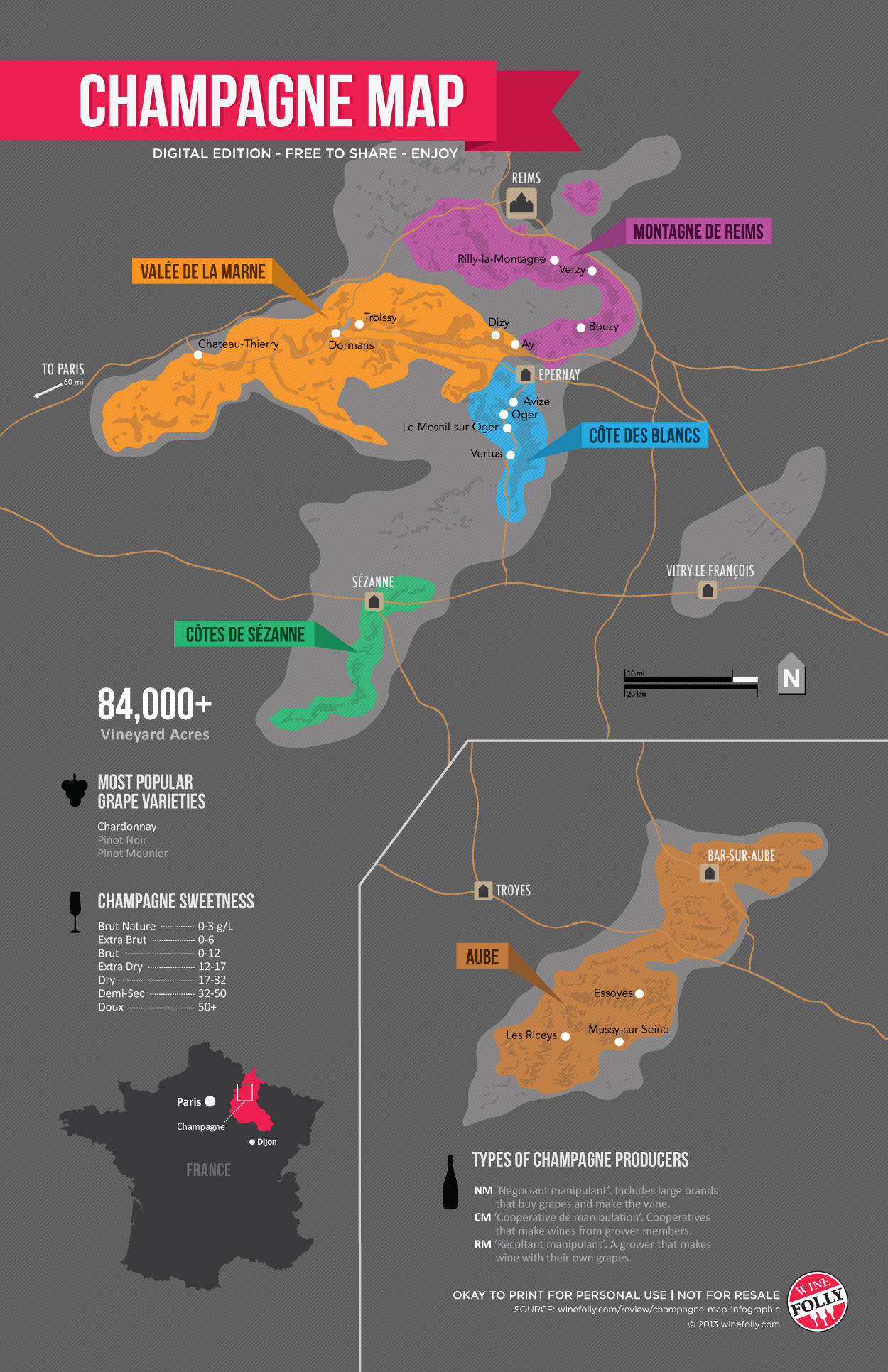 Champagne Map Infographic Wine Folly