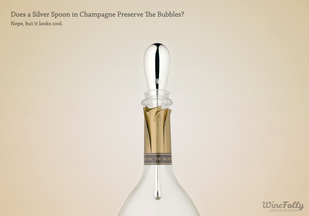 Fact or Fiction: Does a Spoon in the Bottle Keep Champagne Bubbly?