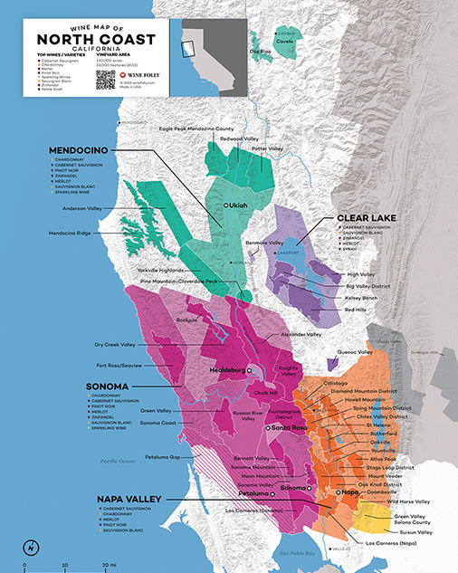 Northern California Wine Regions Map