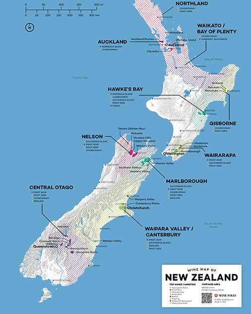 new zealand wine maps