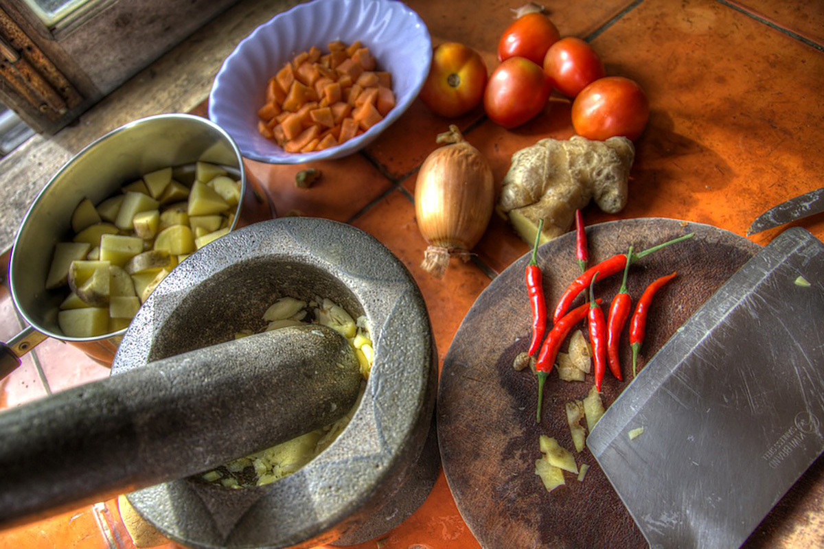 Curry spices.