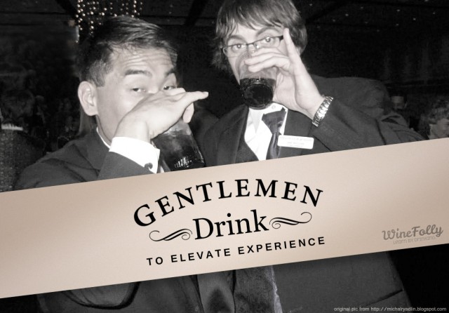 gentlemen drink to elevate experience pinkies up!