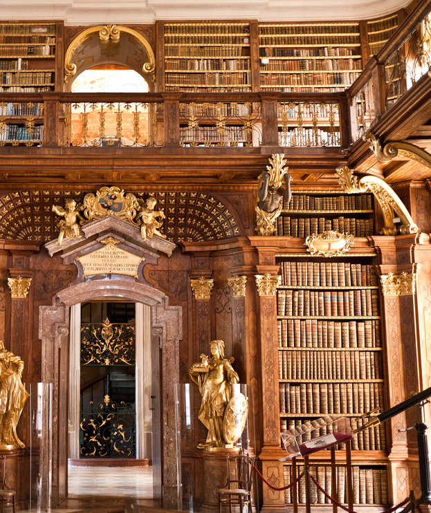 The Library archives at Melk Abbey