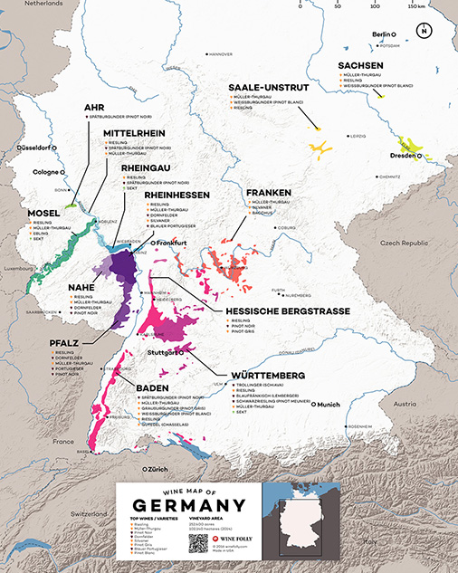 regional food and wine maps of germany