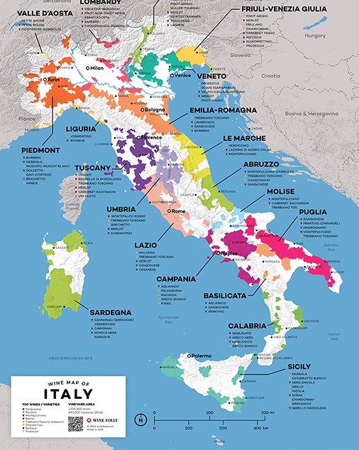 wine maps of italy