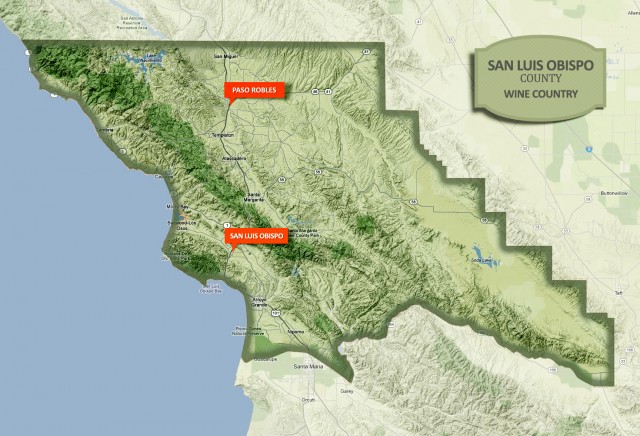 paso robles wine country map san luis obispo county ca wine map paso robles wine country map san luis obispo county ca wine map