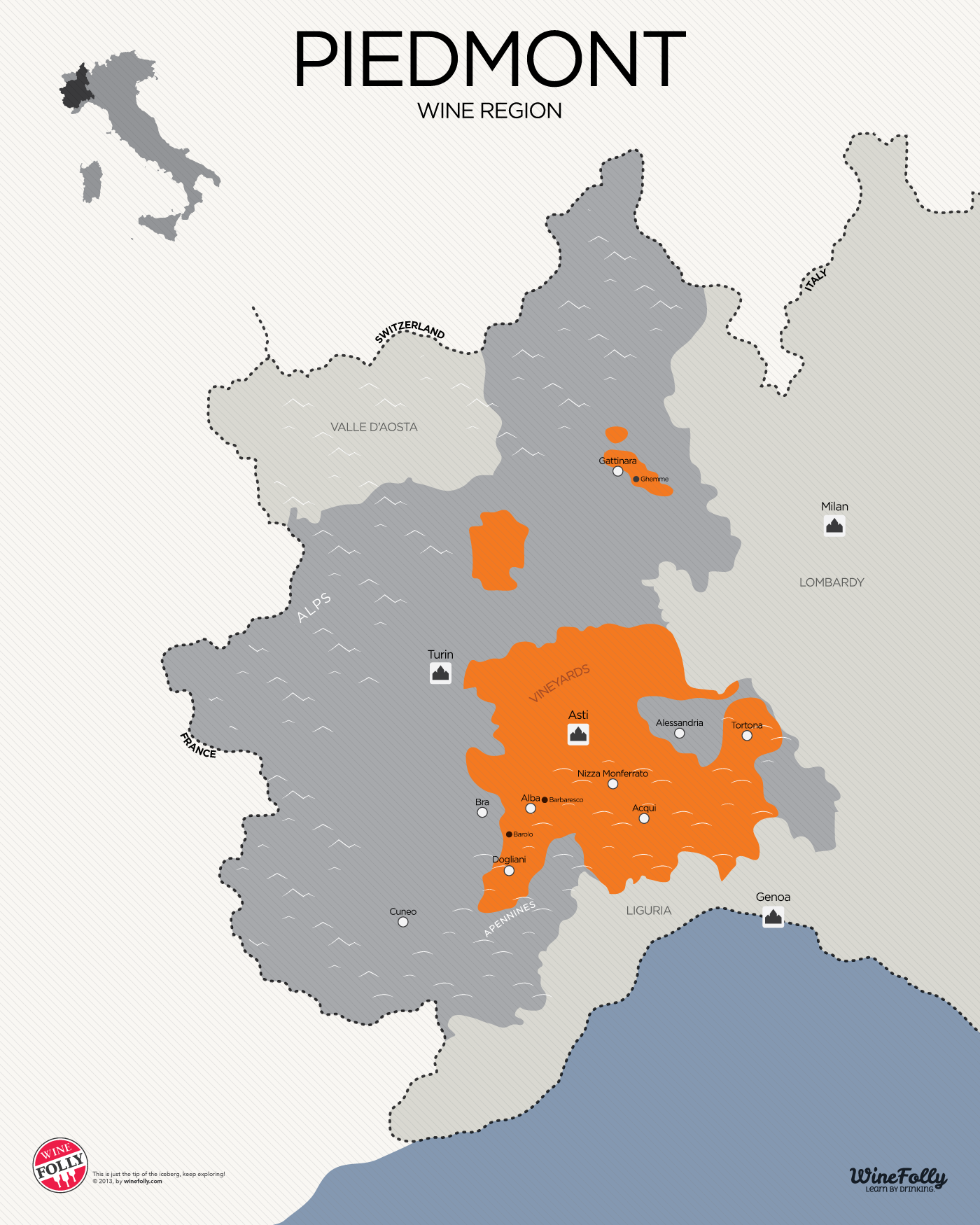 Essential Guide to Piedmont Wine (with Maps)  Wine Folly