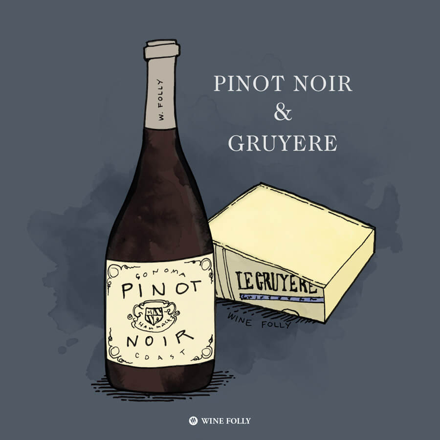 pinot-noir-gruyere-cheese-pairing-illustration