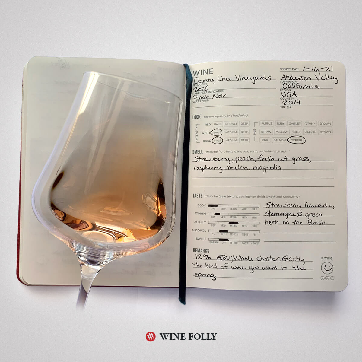 pinot-noir-rose-wine-tasting-notes-journal