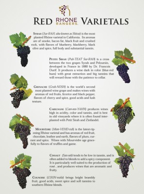 Red Rhône Wine Varietals by Rhône Rangers