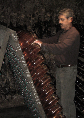 Riddling Champagne Sparkling Wine