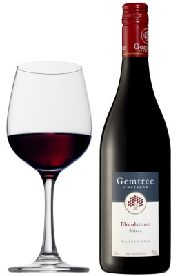 Gemtree Australian Shiraz in a Red Wine Glass