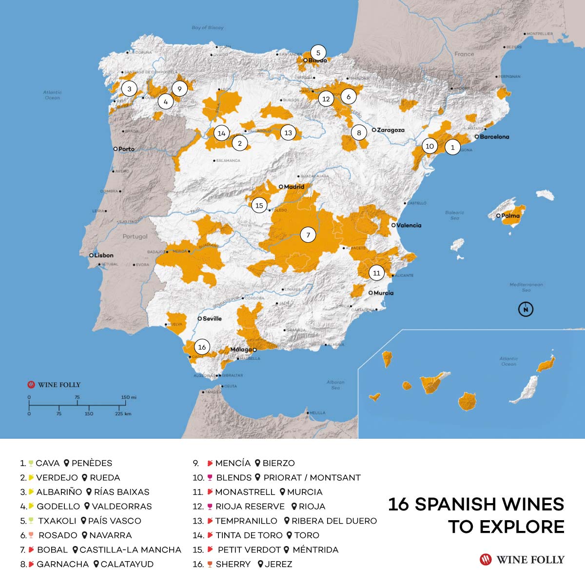 spanish wine region map