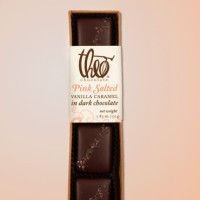 theo dark chocolate caramels pink salt