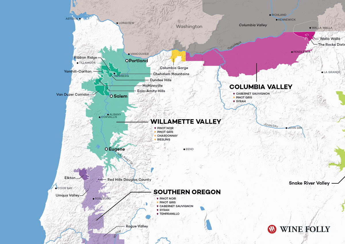 Van Duzer Corridor Oregon Gets A New Wine Region Wine Folly   Van Duzer Map 1 Winefolly 