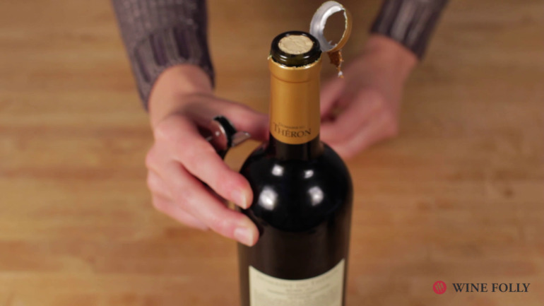 Verona wine bottle cork trick 